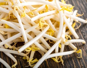 Close-up of fresh bean sprouts