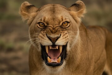 Fototapeta premium A Lioness in Her Element