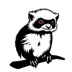 Obraz premium Pied Tamarin Animal Icon