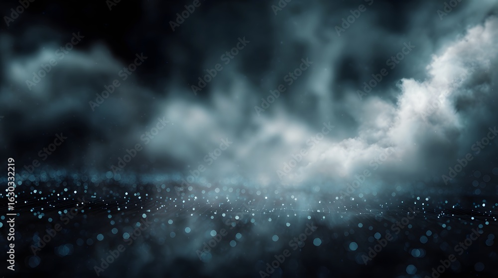 Poster digital data flow into a cloud platform with information transfer lighting