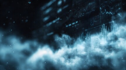 Holographic display of real time data analytics in a futuristic cloud technology environment