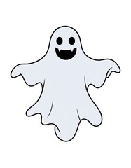 Cute cartoon ghost illustration