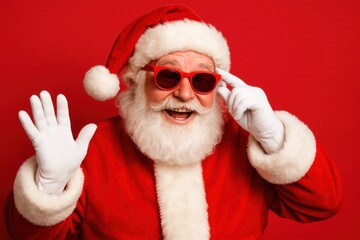 Santa Claus Enjoys a Sunny Day on Red