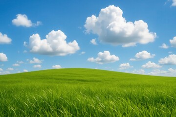 Fototapeta premium A Pastoral Dreamscape Under a Sky of Endless Blue