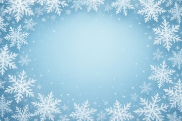 A Gentle Snowfall on a Calm Blue Canvas