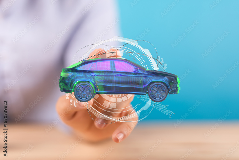 Poster cutting-edge digital solutions for automotive engineering. streamline your workflow with advanced 3d