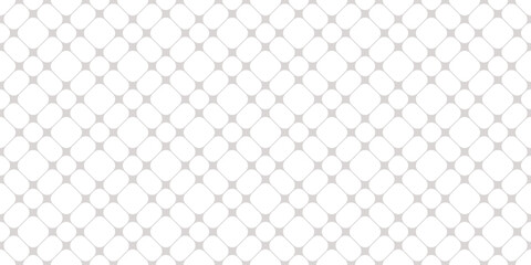 Minimal vector seamless pattern with geometric lattice, grid, rounded mesh. Subtle light gray and white background with nodes, curved shapes, net, lines. Abstract minimalist ornament. Simple design © Olgastocker
