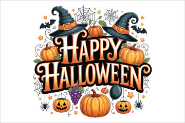 Obraz premium Halloween T-Shirt Vector Bundle | Spooky & Funny Designs for Print-on-Demand