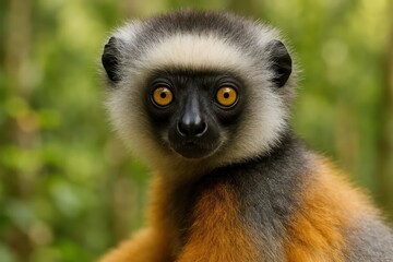 Obraz premium A Lemur's Encounter with the Camera