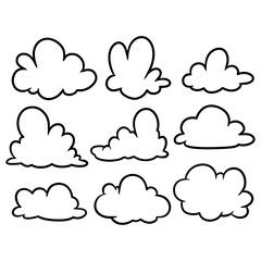 white cloud vector illustration High Resolution