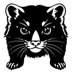 Obraz premium Polecat Animal Black Icon