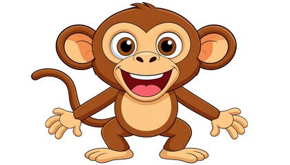 Cute cartoon monkey