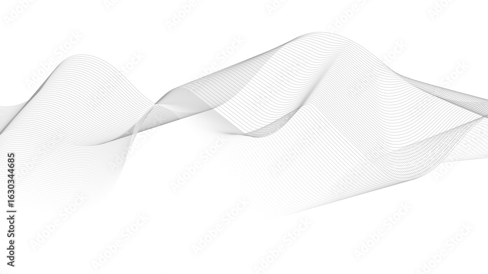 Poster abstract black lines wave curve motion on white background. thin wavy line abstract background. wavy
