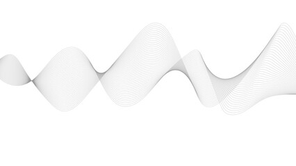 Fototapeta premium Abstract black lines wave curve motion on white background. Abstract gray line with white background.