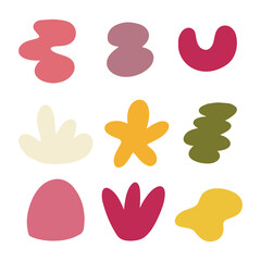 Abstract Organic Blob Shape Vector Element  Collection Set
