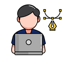 Graphic Designer Flat Vecctor Illustration