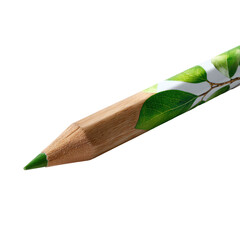 Eco-friendly wooden pencil isoleted on transparent background .