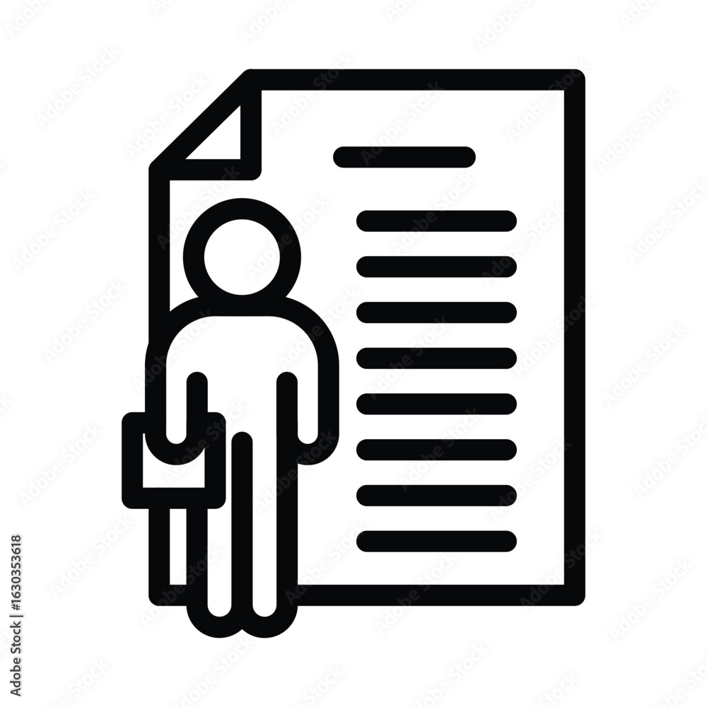 Poster work experience icon vector design good for web or mobile app