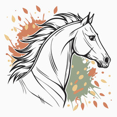horse head vector