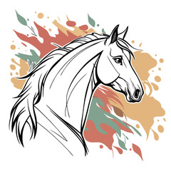 horse head vector illustration