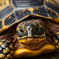 Obraz premium Close-up illustration of turtle's face