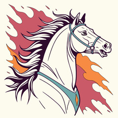 horse head vector illustration