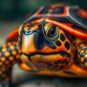 Close-up illustration of turtle's face