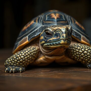Close-up illustration of turtle's face