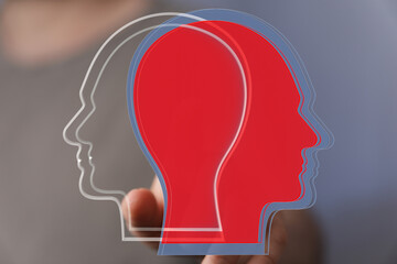 Abstract image depicting two minds, symbolizing dual perspectives, understanding, and thought processes.