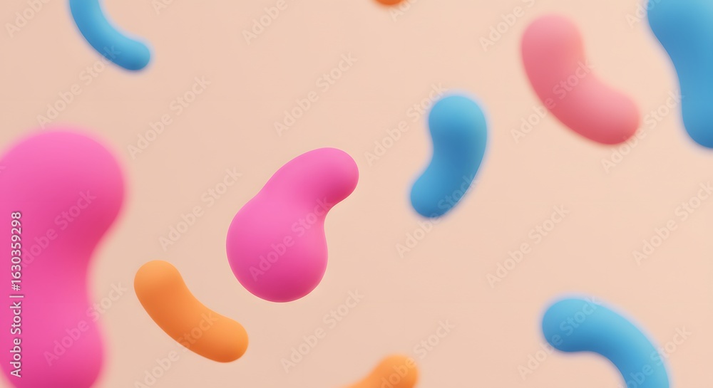 Poster a dynamic three-dimensional curved shape with a vivid color gradient, symbolizing creativity and mod