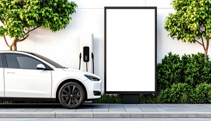 Electric vehicle charging station mockup