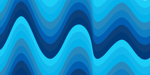 Sea waves layered vector background illustration and sea beach vector illustration.