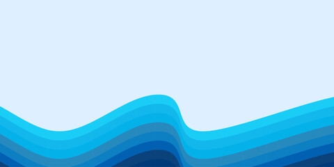 Sea waves layered vector background illustration and sea beach vector illustration.