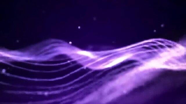 Purple energy wave flowing dark background, digital art, website header