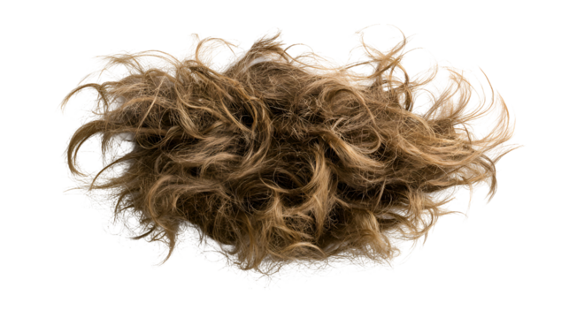 Abstract organic fibrous cloud shape isolated on transparent background