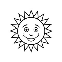 smiling sun illustration vector art