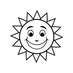 smiling sun illustration vector art