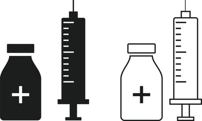 vector illustration of a syringe