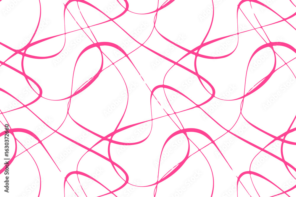 Poster abstract pink line pattern isolated on transparent background featuring curved lines and a modern de