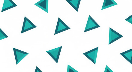 Abstract teal triangles pattern a modern geometric design with repeating shapes on a clean white background for a contemporary aesthetic