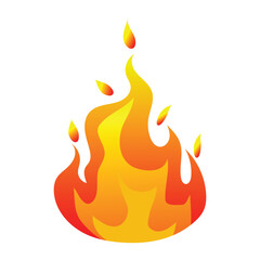 Fire icon collection Concept flame fire icon Flame icon in red Campfire symbol Logo design fire  Bonfire silhouette logotype Vector illustration