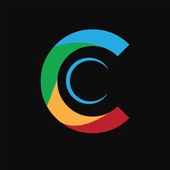 C or CC Letter Mark Logo design