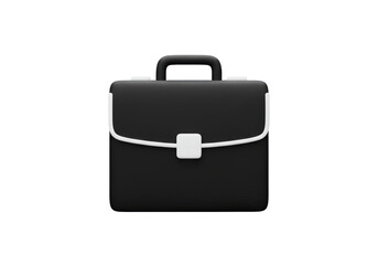 Isolated Black and White Professional Business Briefcase