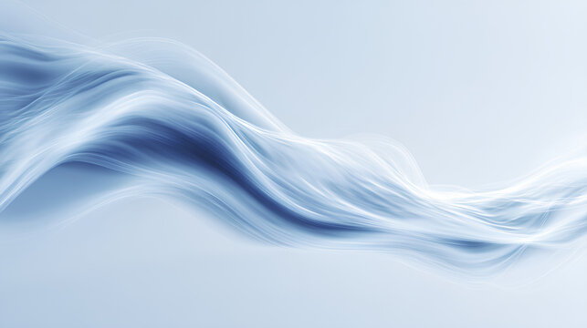 stream of cool wind. Simulation of fresh air flow from an air conditioner. Light, smooth motion effect on a white background.	