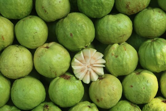 Fresh sweet guava in the market