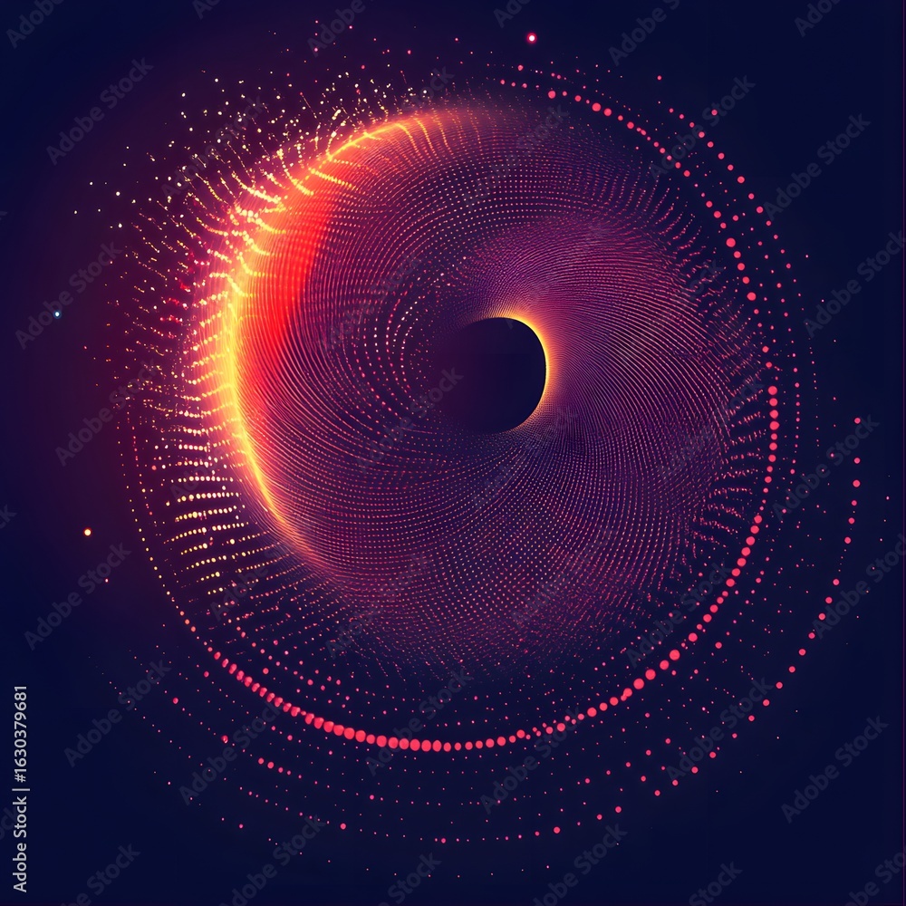 Aufkleber abstract background with dynamic particles elegant glowing energy moving network