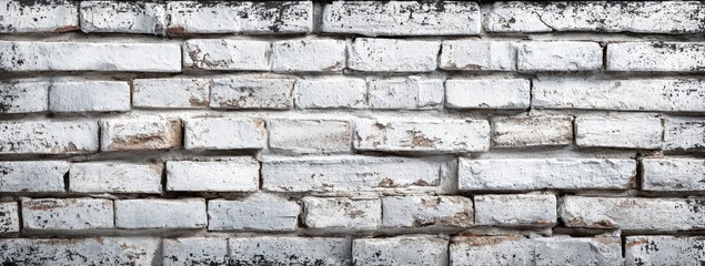 Obraz premium Aged white brick wall
