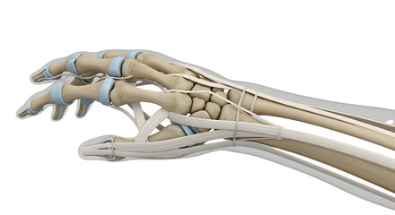 Human hand anatomy bones ligaments tendons detailed medical illustration for educational purposes and healthcare professionals anatomy of the hand
