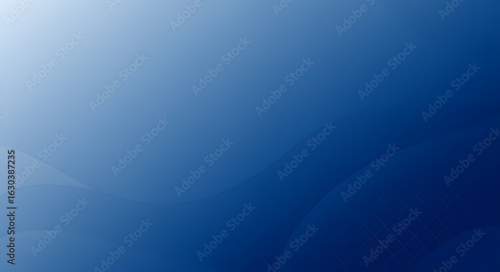Poster an abstract blue background with a light and deep ocean wave motion design