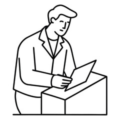  businessman with clipboard